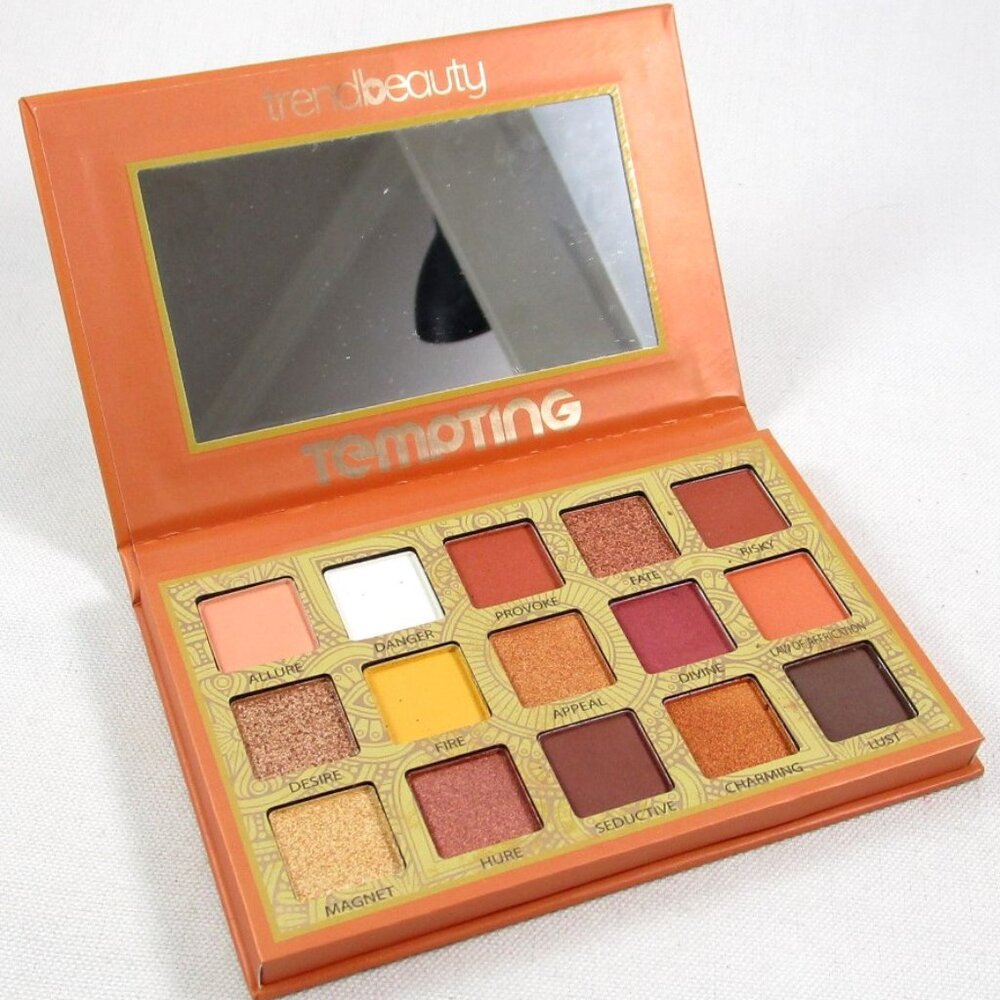 NEW TrendBeauty Cosmetics Tempting Eyeshadow Palette, 15 Warm Shades